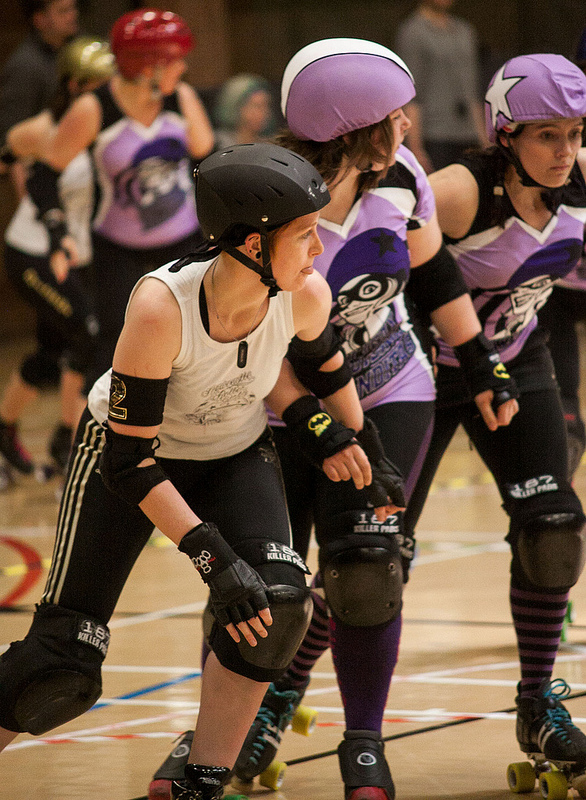 Newcastle Roller Girls block out the opposition